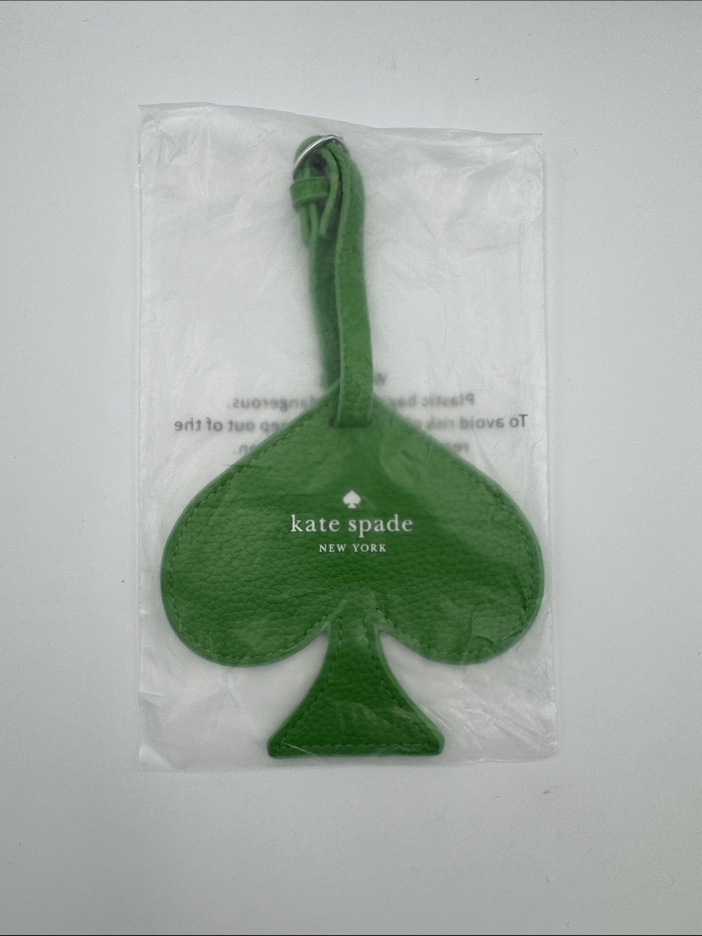 kate spade Green Spade-Shaped Luggage Tag NIP - Picture 5 of 5
